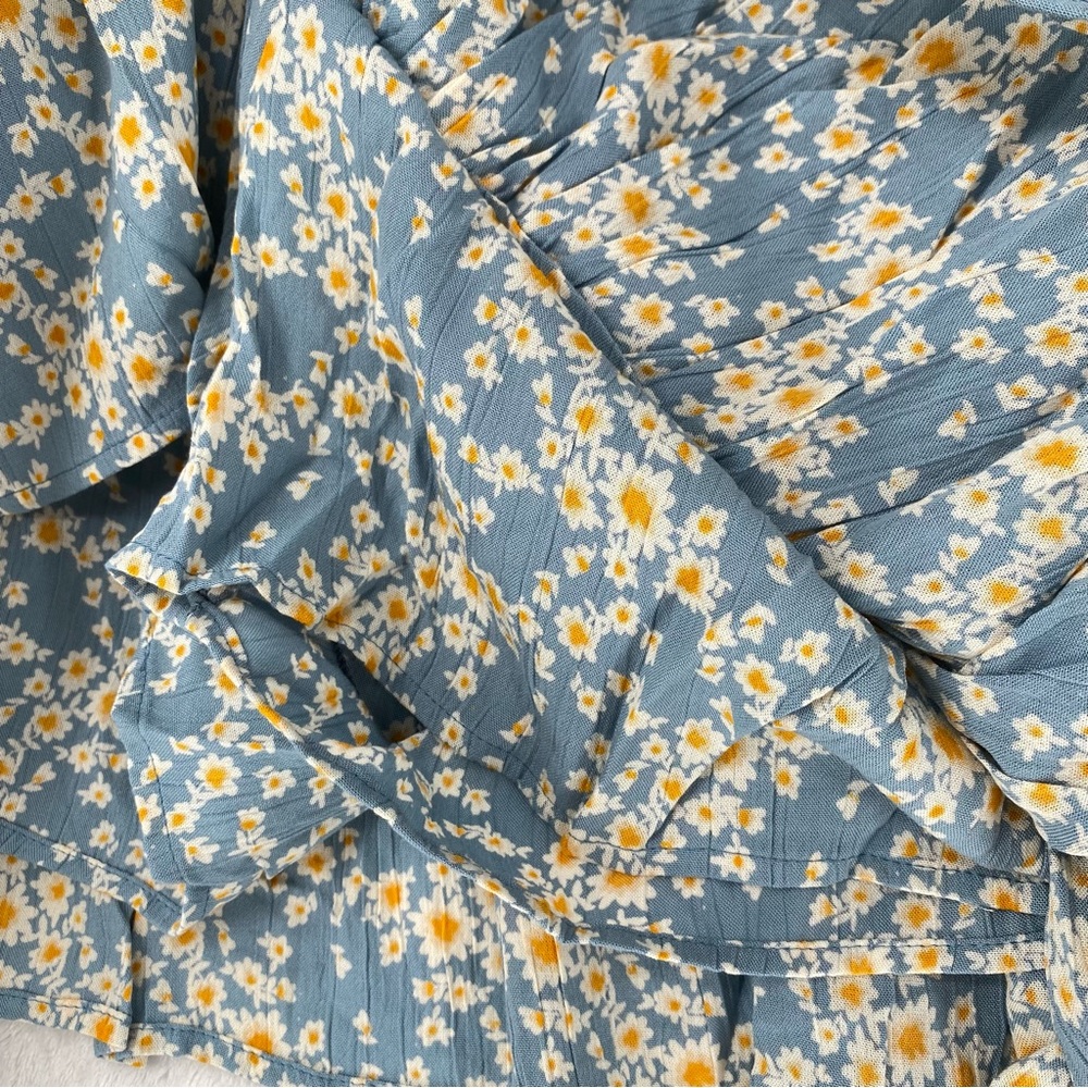 Angie Ruffle Skort Women’s Rayon Drawstring Skirt Floral NWT - Picture 12 of 14